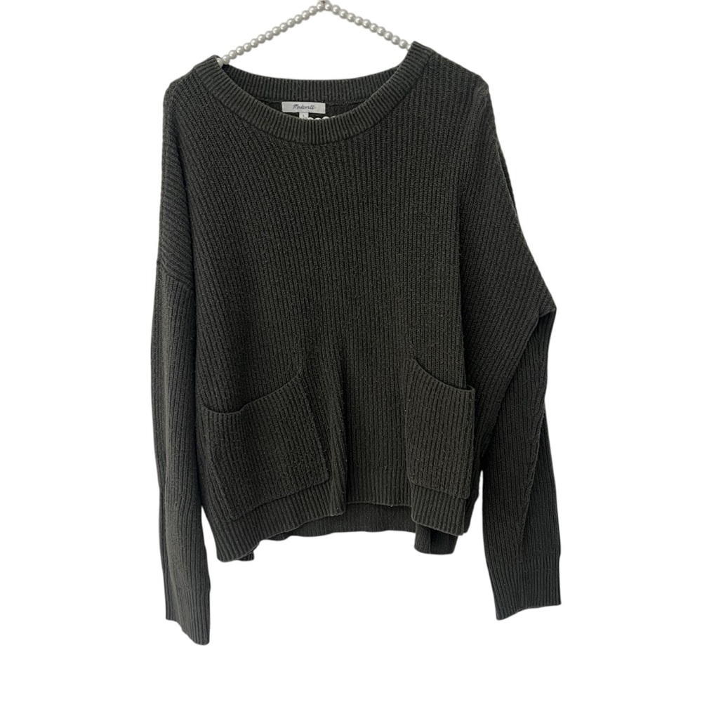 Madewell Olive Green FLAWED Cozy Long Sleeve Sweater Women’s Size Large
